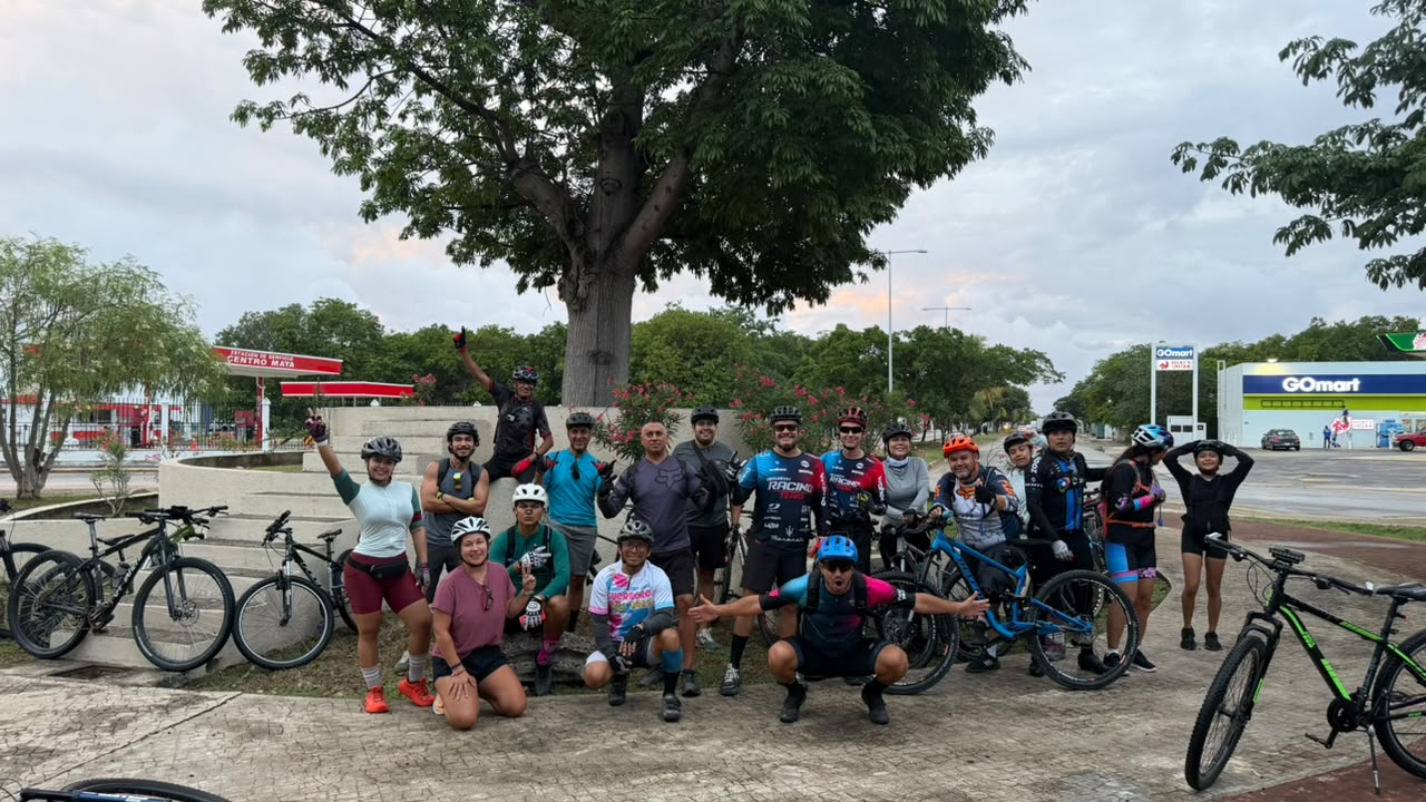 Panitas Biker grupo MTB Playa del Carmen